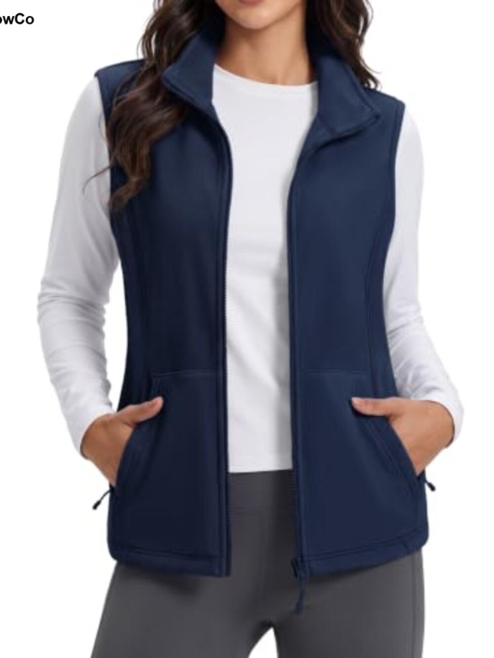 Fleece Vest Outerwear Sleeveless Warm Lightweight Full Zip Jacket